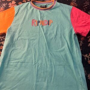 Ripndip  T-Shirt - Blue, Orange, Pink